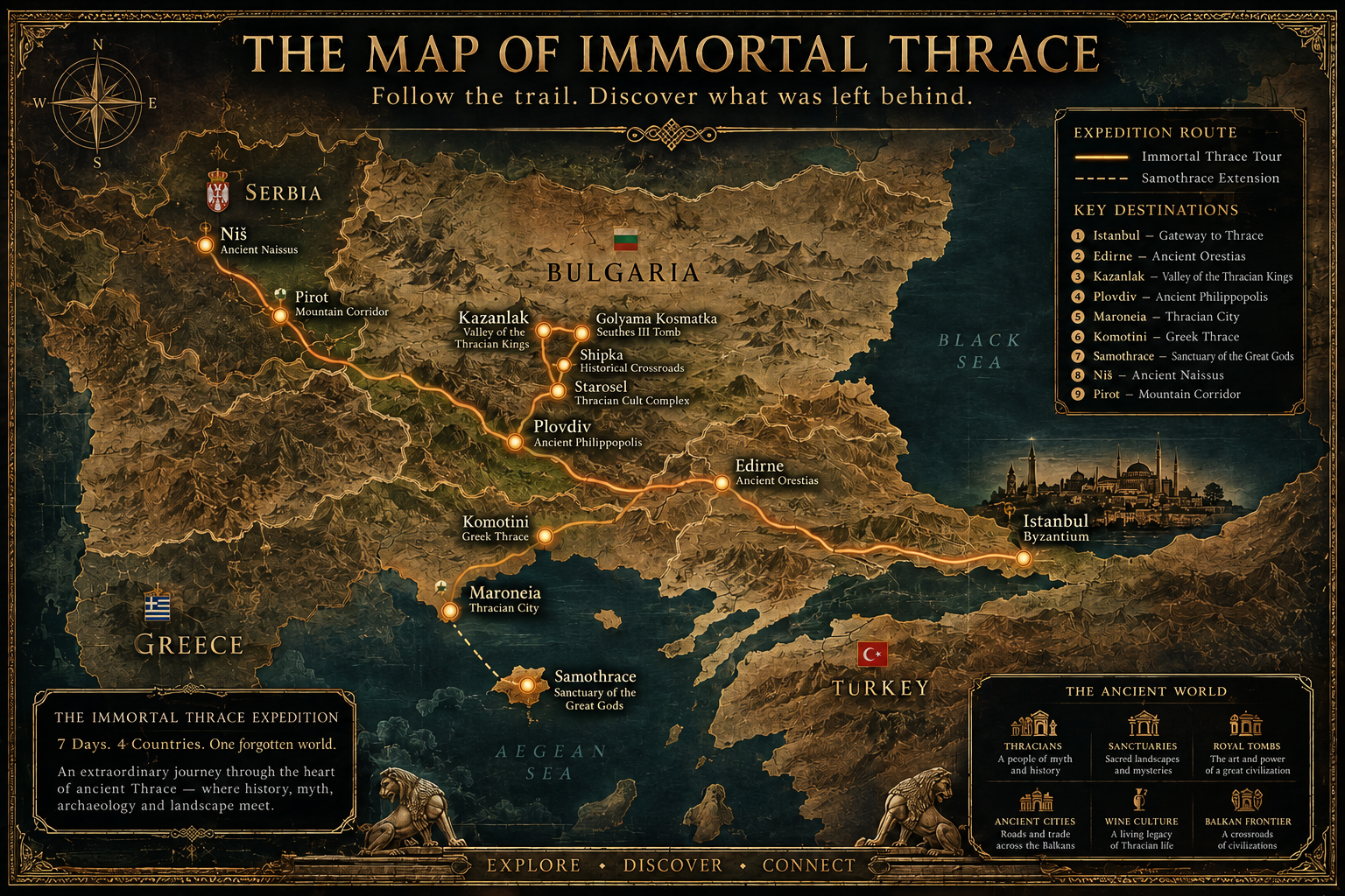 The Immortal Thrace expedition map across modern borders